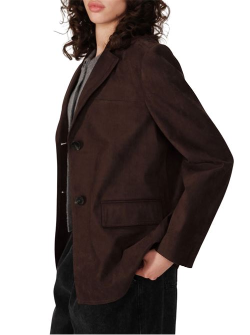 Giacca sartoriale in suede Grace & Mila | FW25111020CHOC